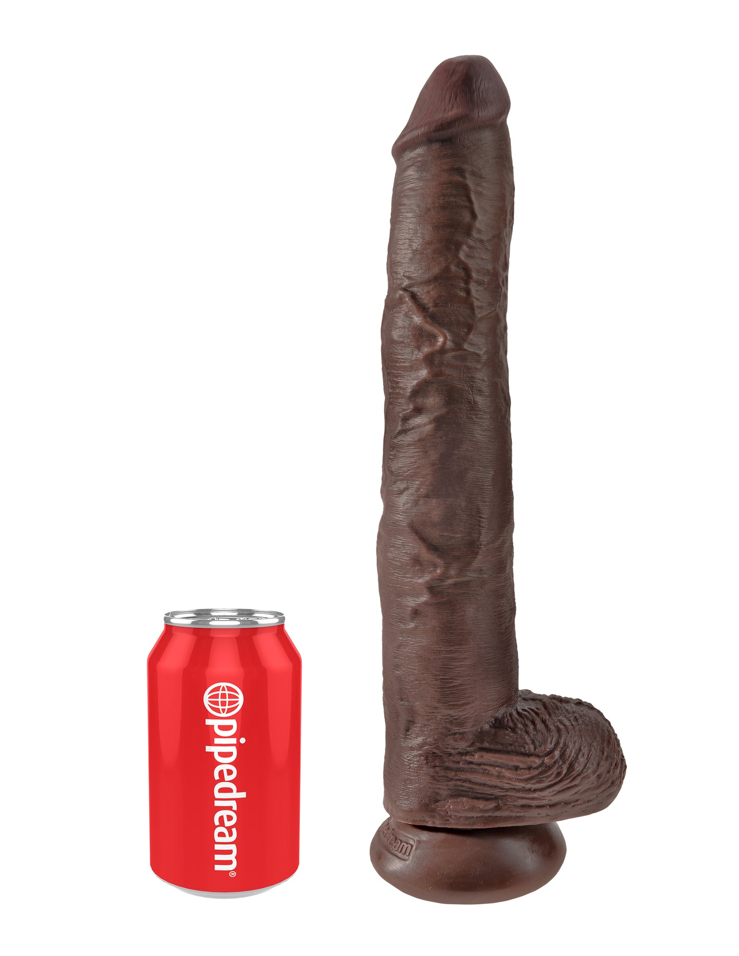 King Cock 14 Inch Cock With Balls - Realistic Brown Dildo with Suction Cup