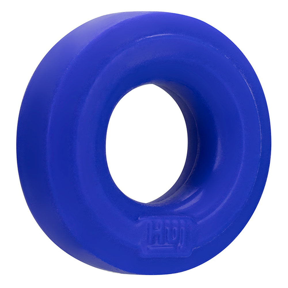 Hunkyjunk C-Ring - Blue - Super-Stretchy Silicone Ring with Lube Channel