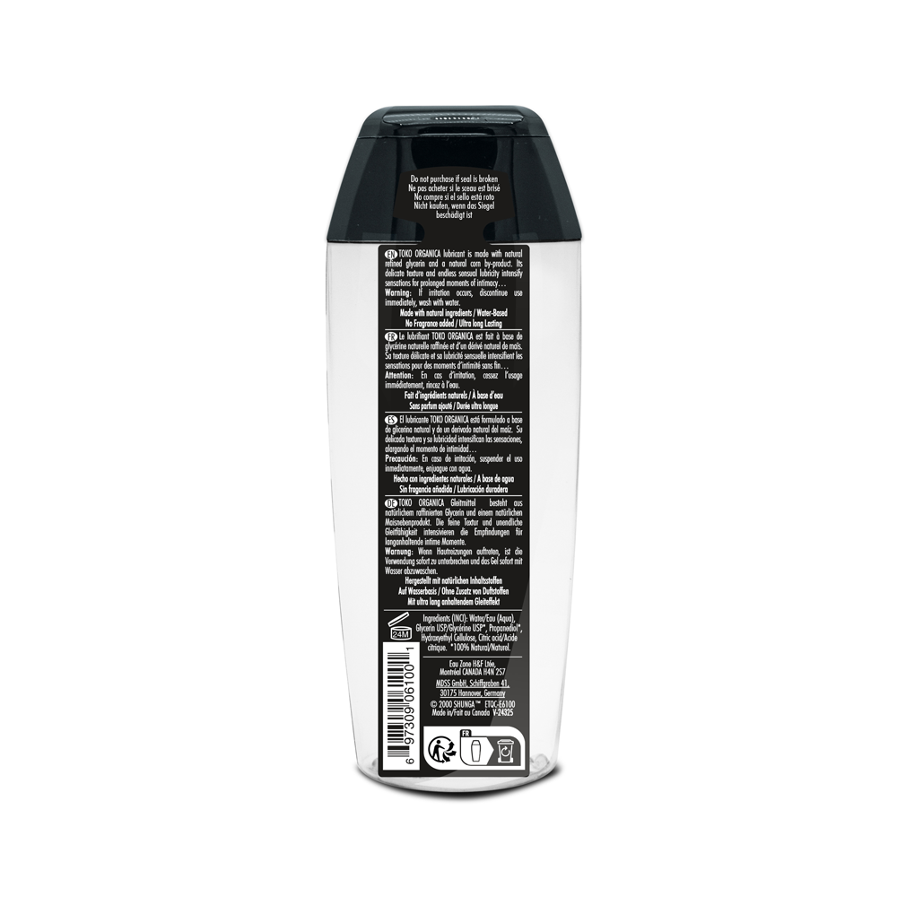 Toko Organica Personal Lubricant - Water-Based - 5.5 Fl. Oz.