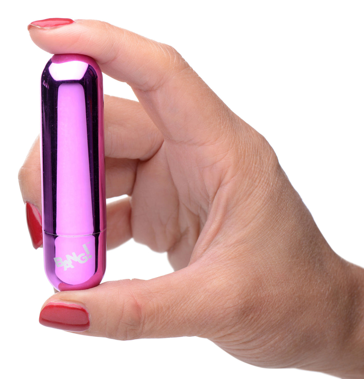XR Brands 10x Rechargeable Vibrating Metallic Bullet - Purple - 10 Vibration Patterns