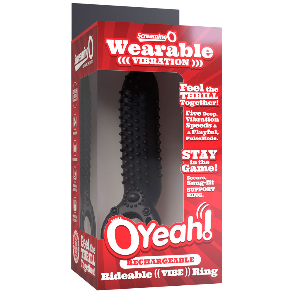 Screaming O Rechargeable O Yeah Silicone Ring - Black