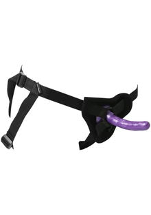 Sportsheets New Comers Strap-On and Silicone Dildo Set for Pegging – Black