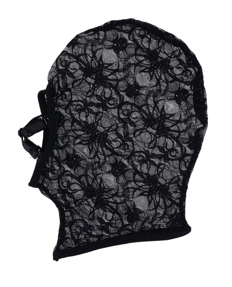 Sportsheets Lace Hush Hood – Black – Full-Coverage Sensory Play Accessory