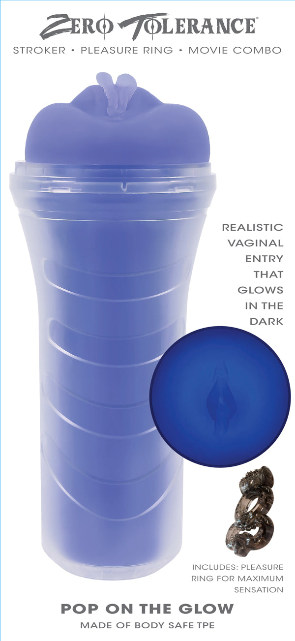 Evolved Novelties Pop on the Glow Stroker – Purple – Waterproof