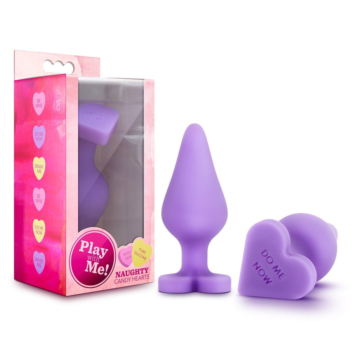 Blush Naughty Candy Heart Do Me Now Plug - Purple - Soft Silicone
