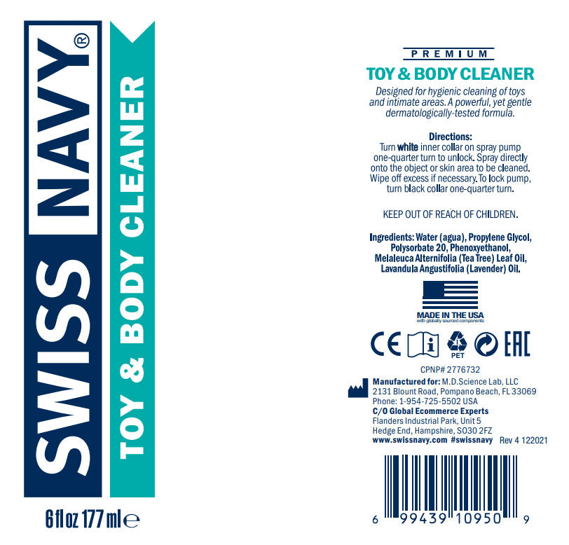 Swiss Navy Toy and Body Cleaner – 7 Fl Oz / 207ml – Made in the USA