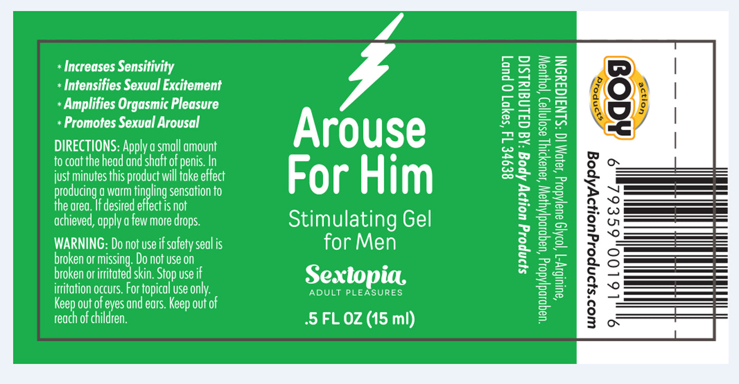 Body Action Arouse for Him Stimulating Gel – 5 Oz