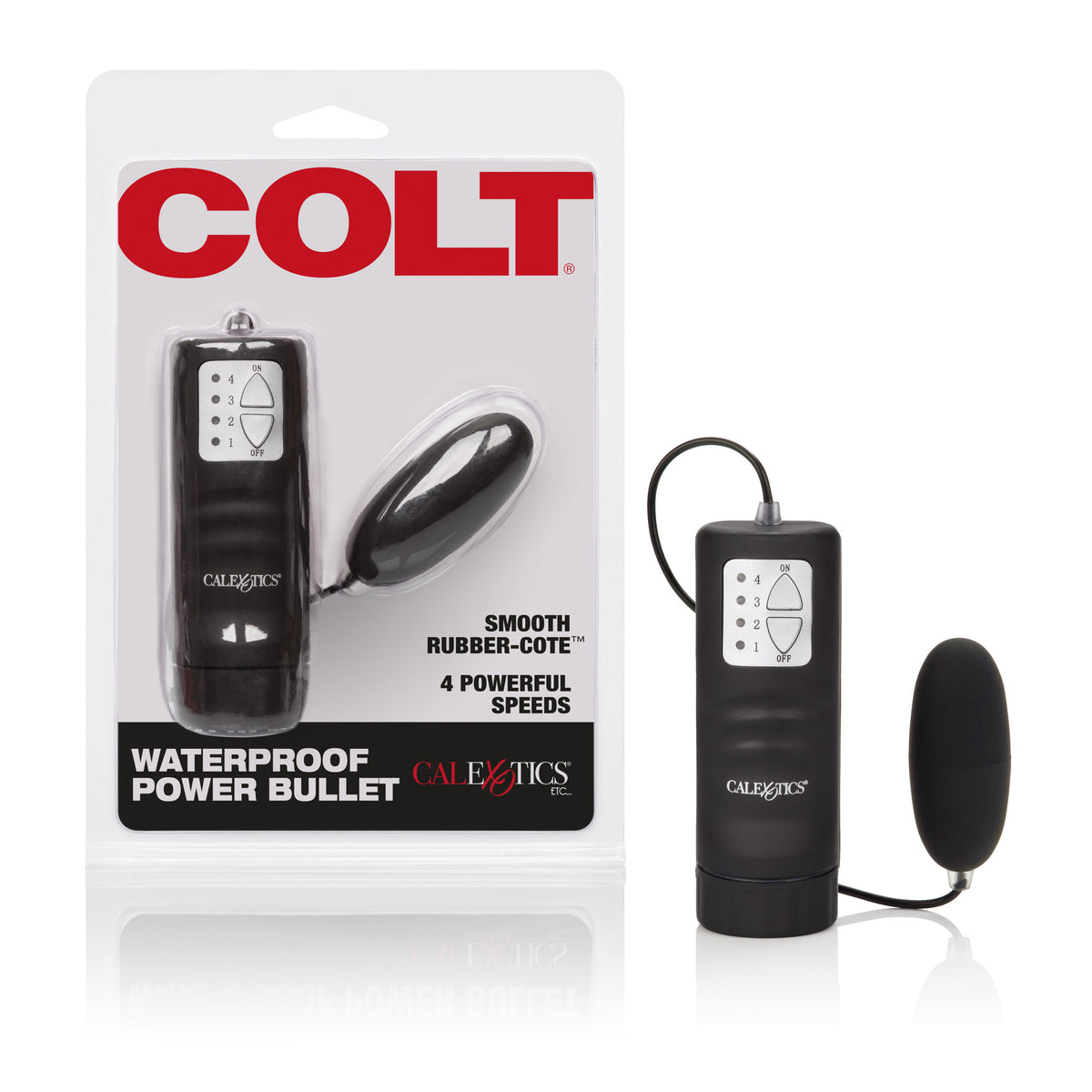 CalExotics Colt Waterproof Power Bullet – Multi-Speed Vibrating Bullet – Black