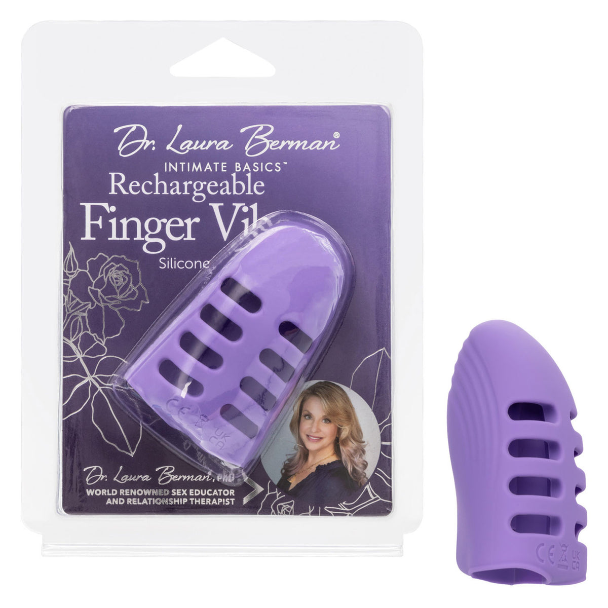 Dr. Laura Berman Rechargeable Finger Vibe - Dual Finger Vibrator - Purple