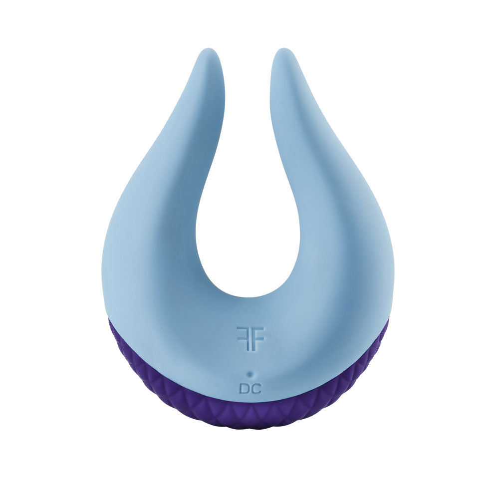 Femme Funn Volea Vibrating Massager with Fluttering Tip – Light Blue / Dark Purple