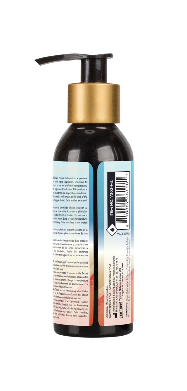 Sensuva Natural Water-Based Personal Lubricant – Strawberry – 4 Fl. Oz.