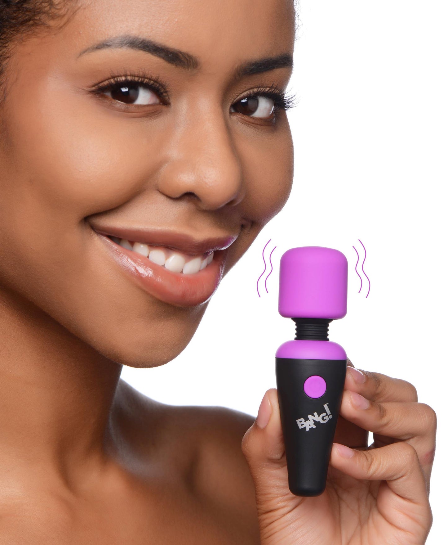 Bang 10x Vibrating Mini Silicone Wand - Powerful Vibrations - Purple
