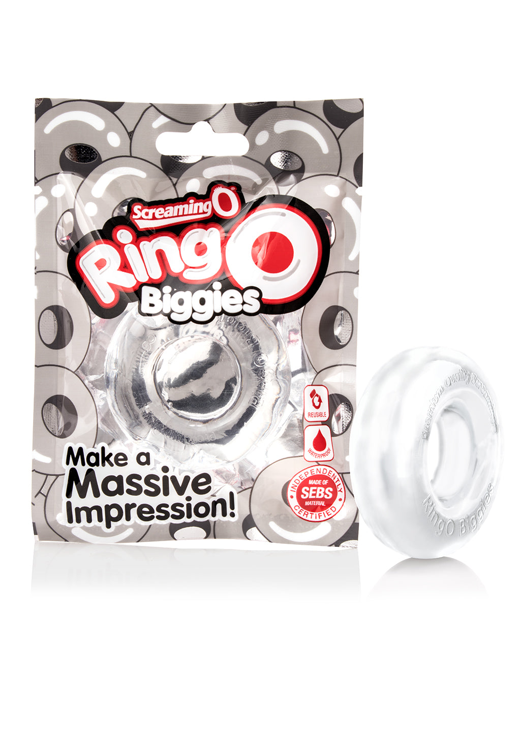 Screaming O RingO Biggies - Reusable Waterproof Ring - Clear