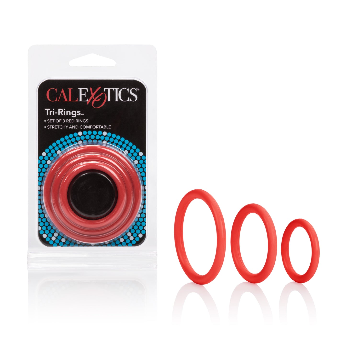 CalExotics Tri-Rings Multi-Purpose Rings Set – Red