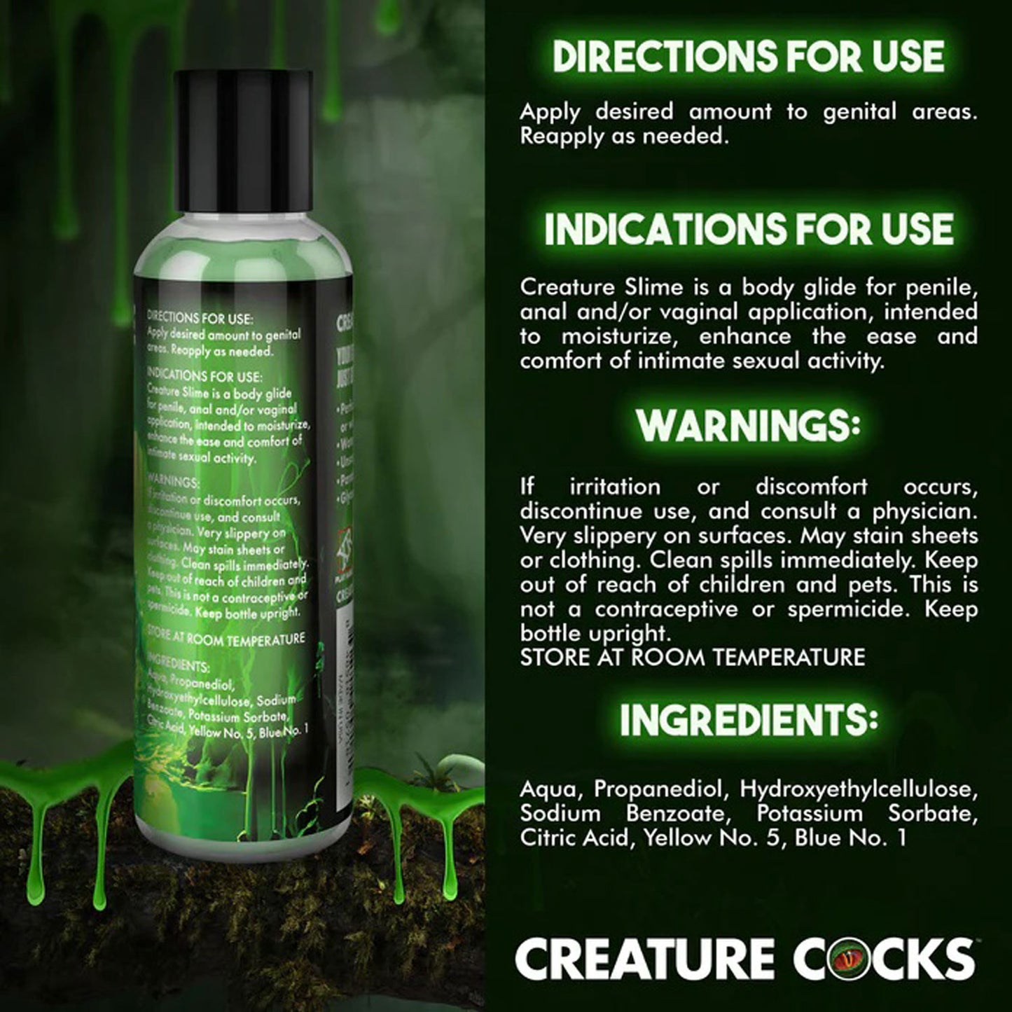 XR Brands Creature Slime Water-Based Lubricant – Green
