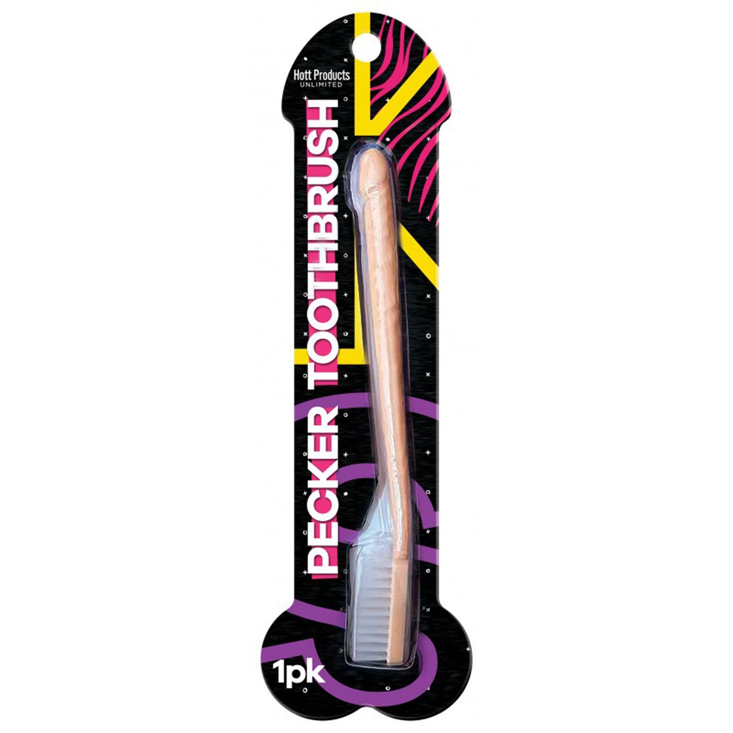 Hott Products Pecker Toothbrush with Medium Bristles – Beige