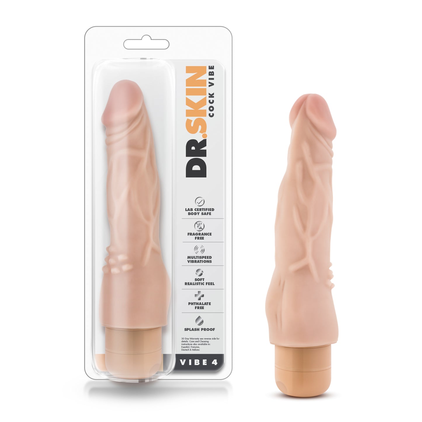 Dr. Skin Vibe #4 Vibrator with Multi-Speed Vibration - Beige