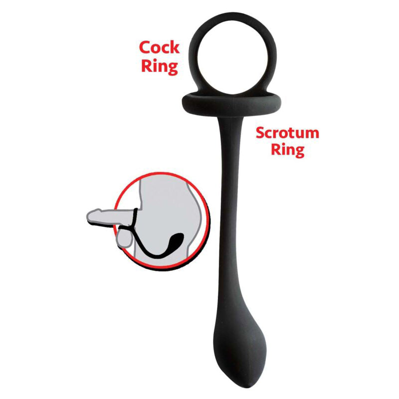 Nasstoys My Cock Ring with Butt Plug - Black - Waterproof, Phthalate Free