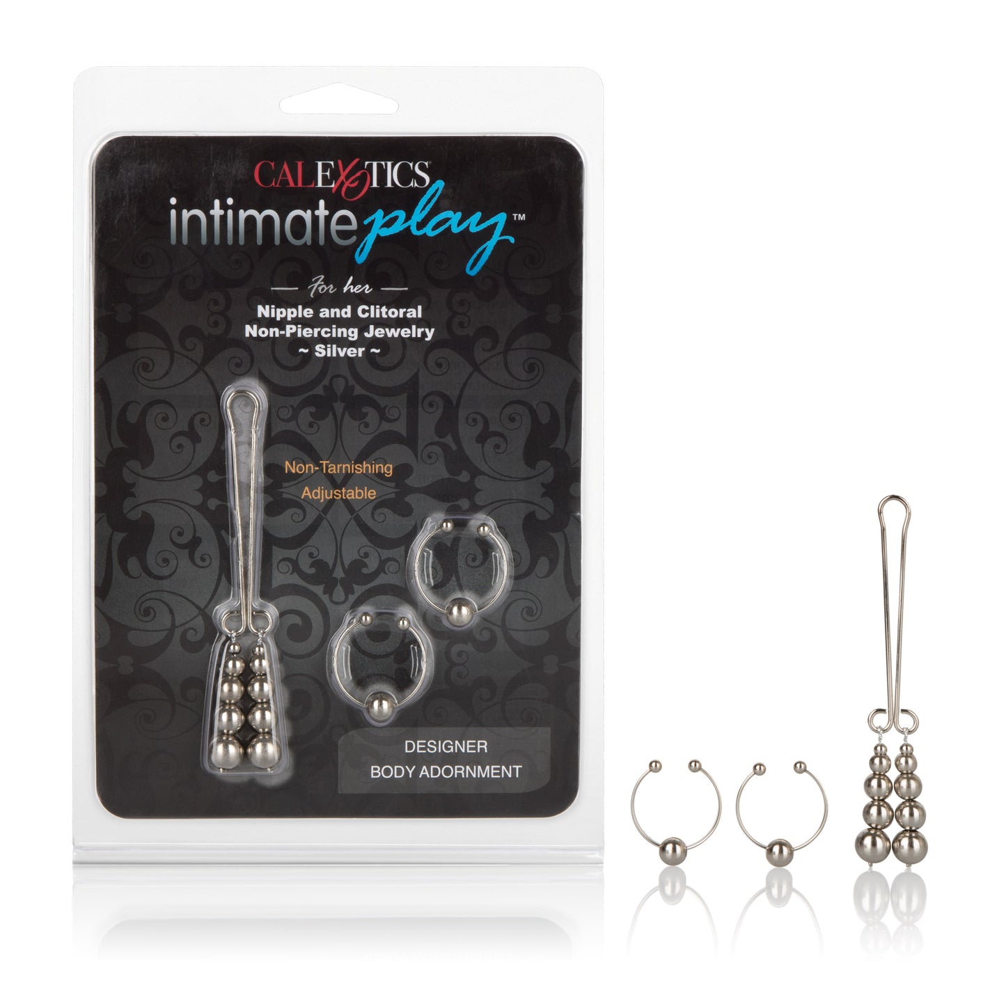 CalExotics Nipple and Clitoral Non-Piercing Body Jewelry – Silver
