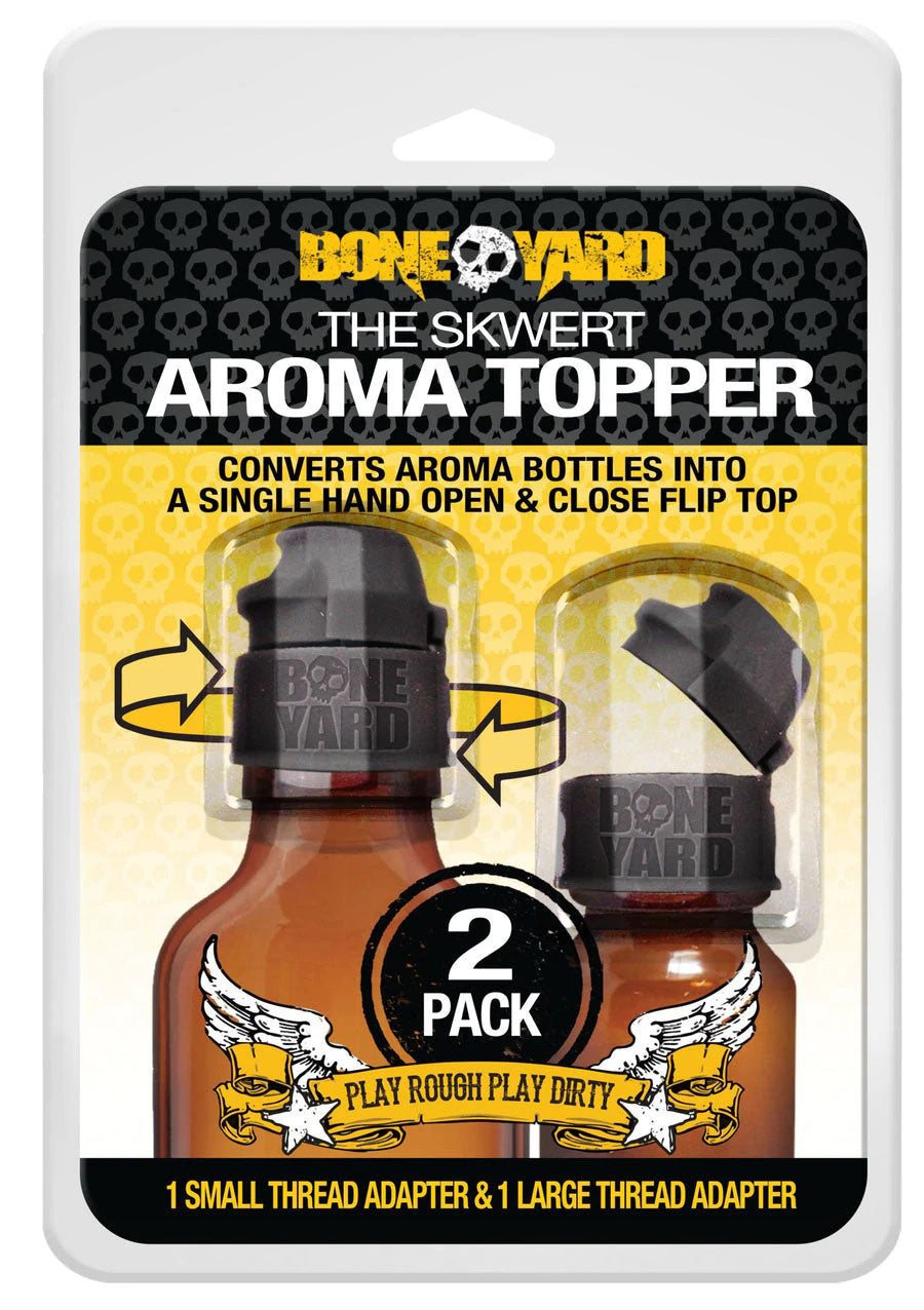 Skwert Aroma Topper - 2 Pack - Small and Large Thread Adapter - Black