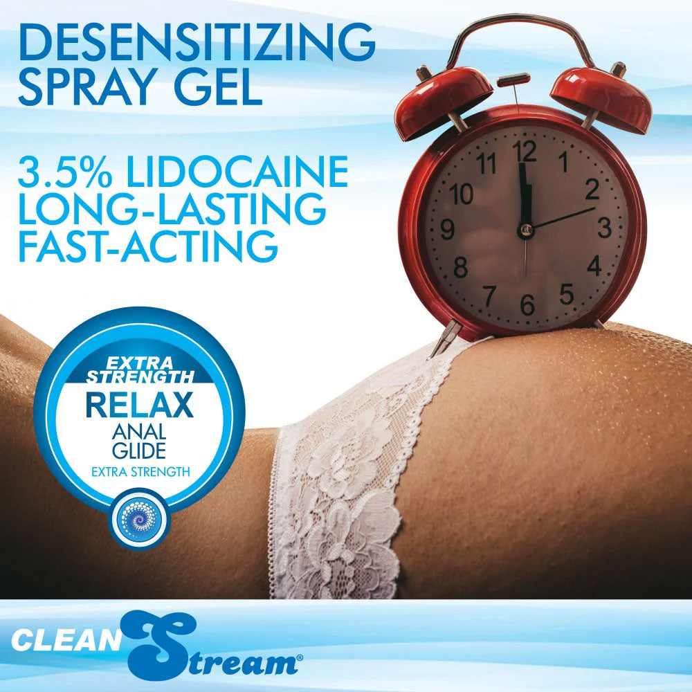 XR Brands Relax Desensitizing Lubricant with Nozzle Tip – 4 Oz