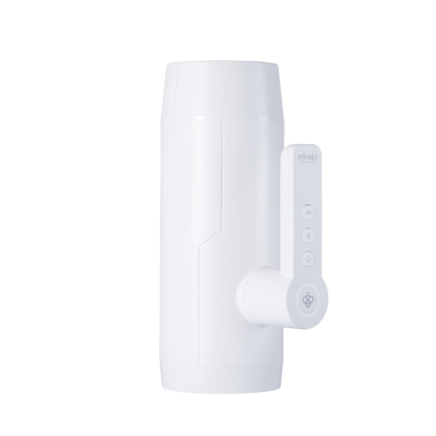 Honey Play Box Blanche Automatic Male Masturbator with Thrusting and Vibrating Functions - White
