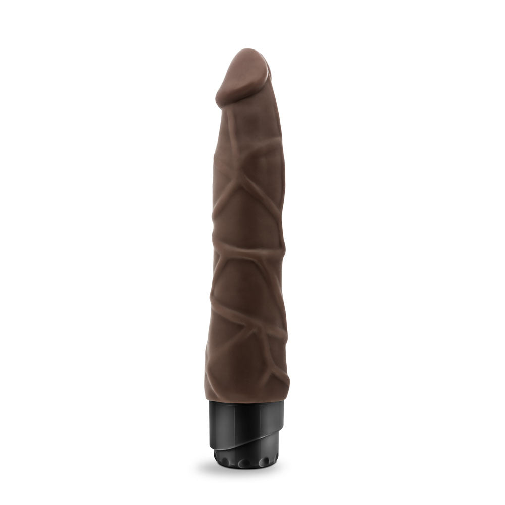 Blush Dr. Skin Vibe #1 - 9 Inch Realistic Vibrator with Multi-Speed Vibration - Chocolate