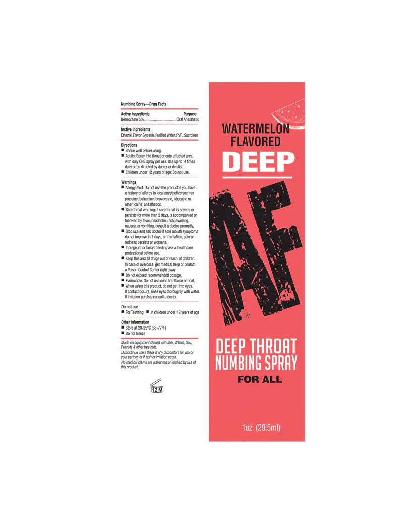 Little Genie Deep AF Numbing Throat Spray – Watermelon Flavor