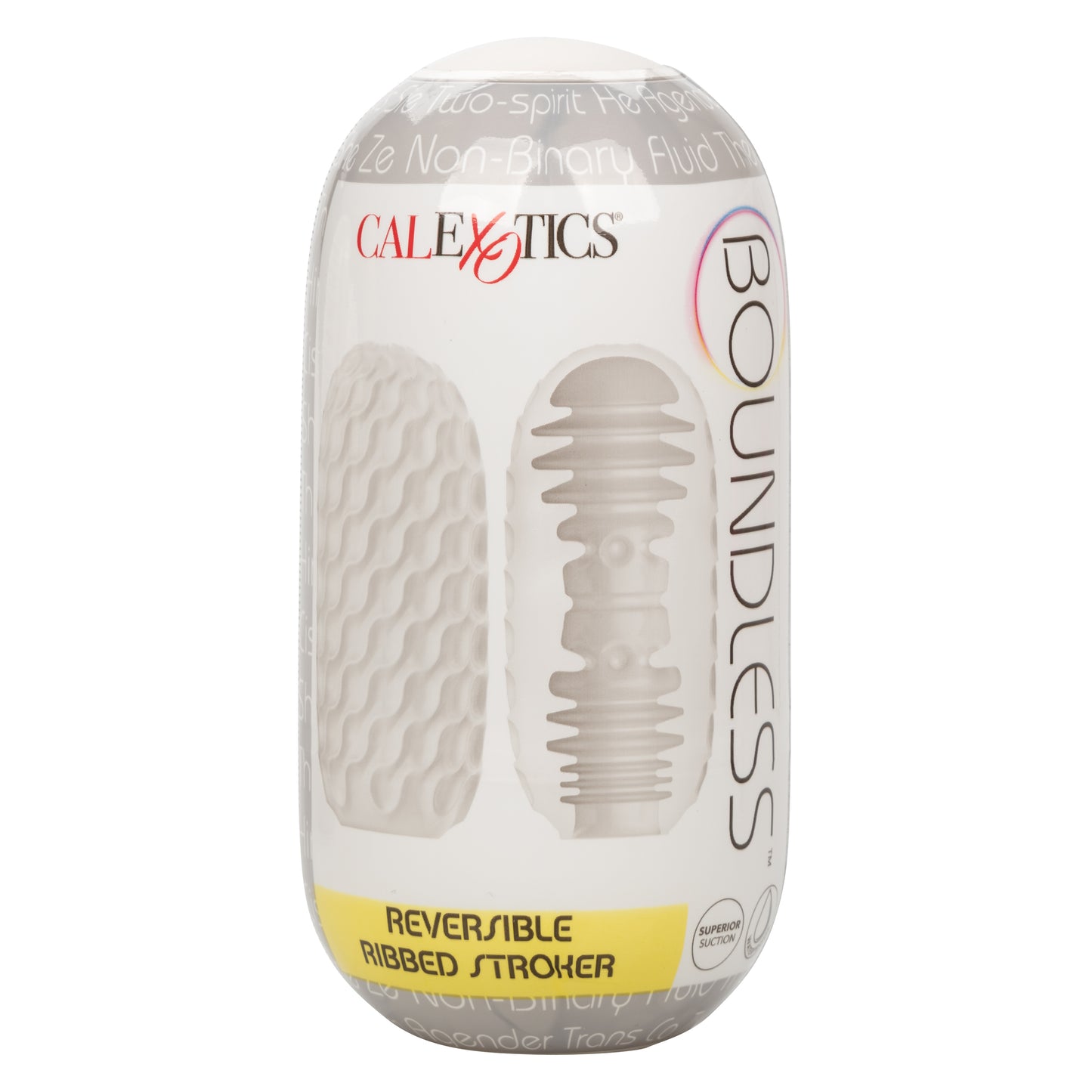 CalExotics Boundless Reversible Ribbed Stroker – Clear