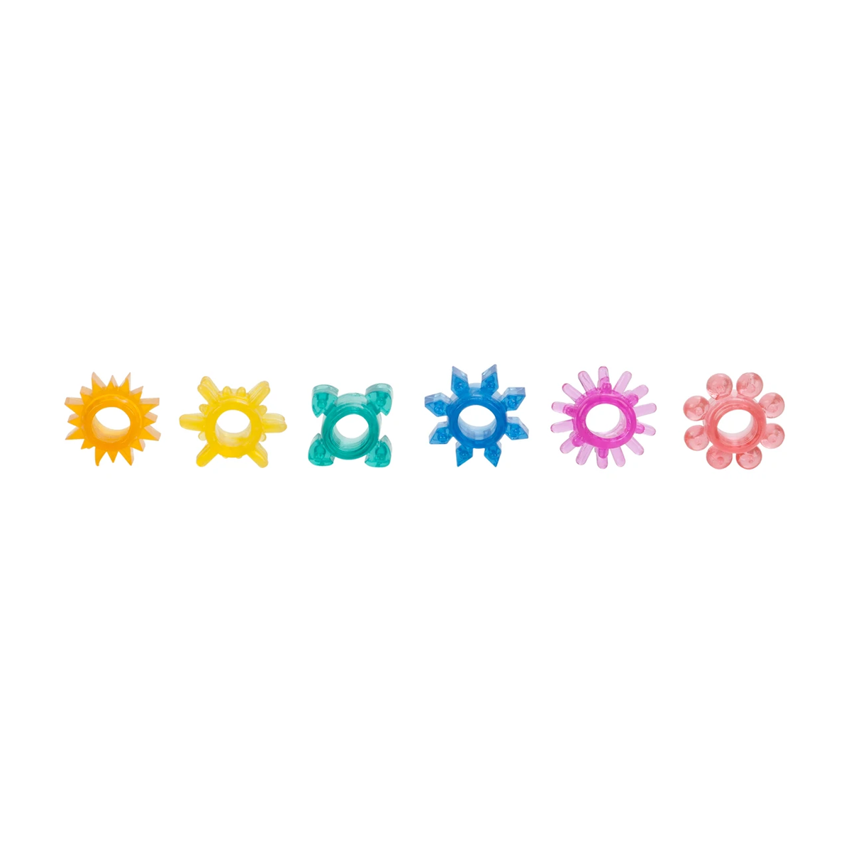 CalExotics Senso 6 Pack Erection Enhancers – Multi Color