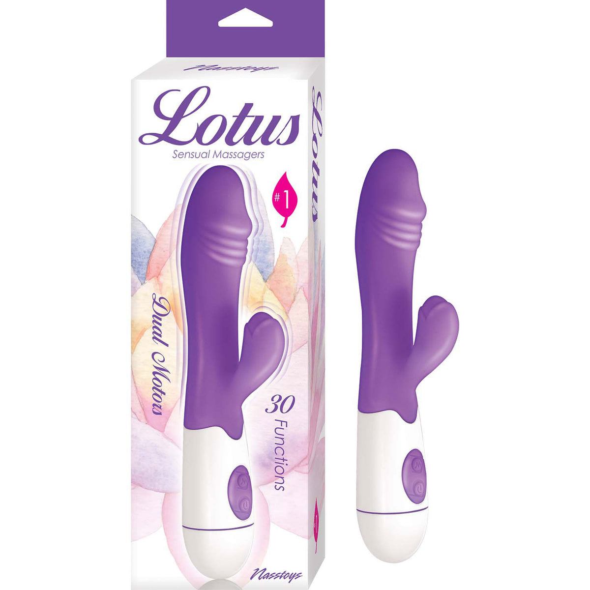 Nasstoys Lotus Silicone Personal Vibrator - Purple - Dual Motors with 30 Functions