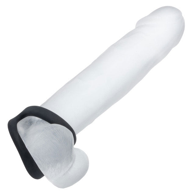 CalExotics Alpha Liquid Silicone Snug Tugger - Black - Waterproof Scrotum Support