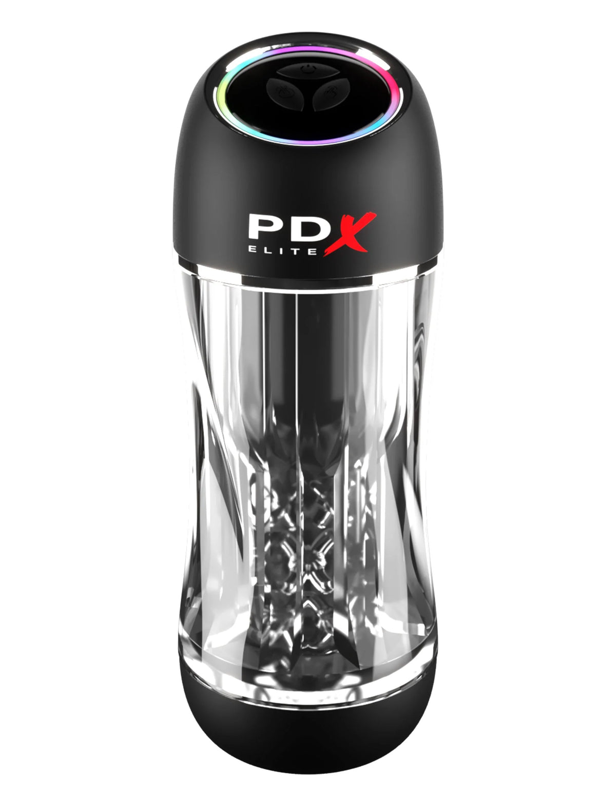 PDX Elite ViewTube Pro Stroker with Intermittent Suction – Black/Clear
