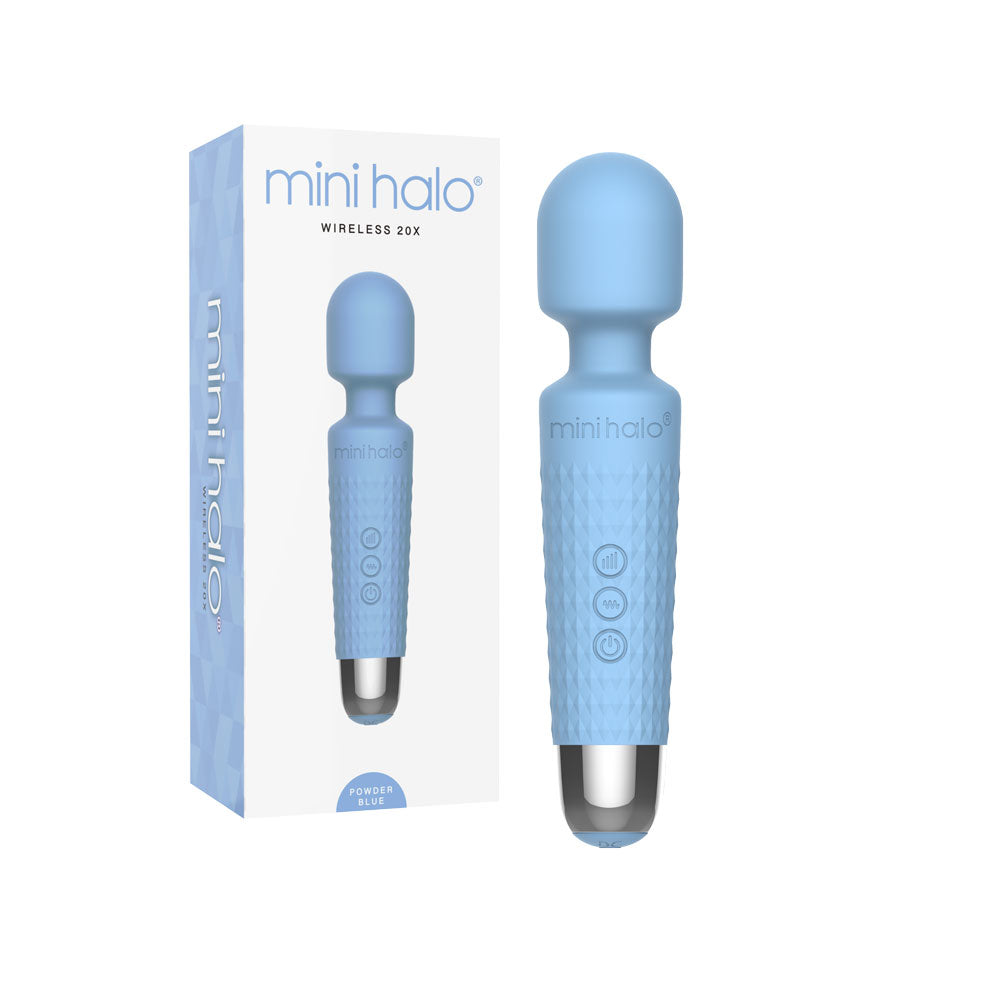 Viben Mini Halo Vibrator – Powerful Multi-Function Massager in Powder Blue