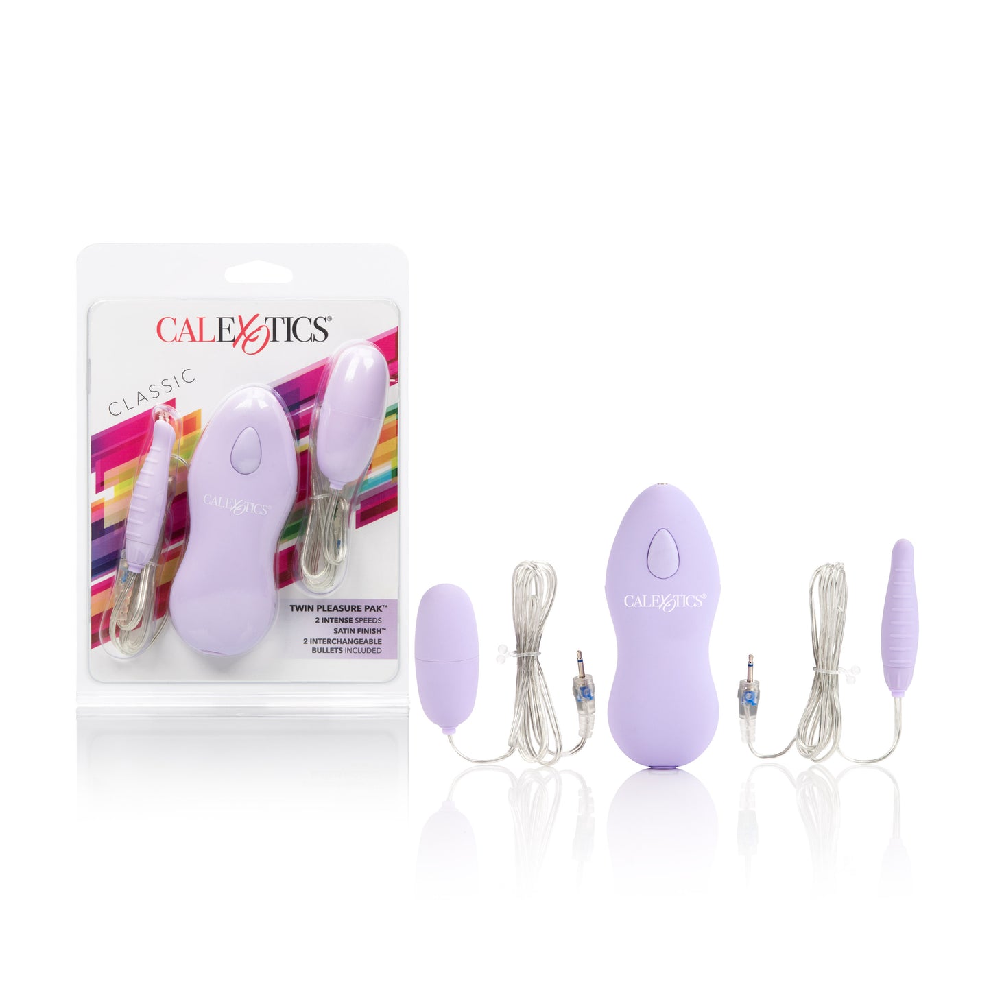 CalExotics Twin Pleasure Pak - Multi-Speed Vibrating Bullets - Purple