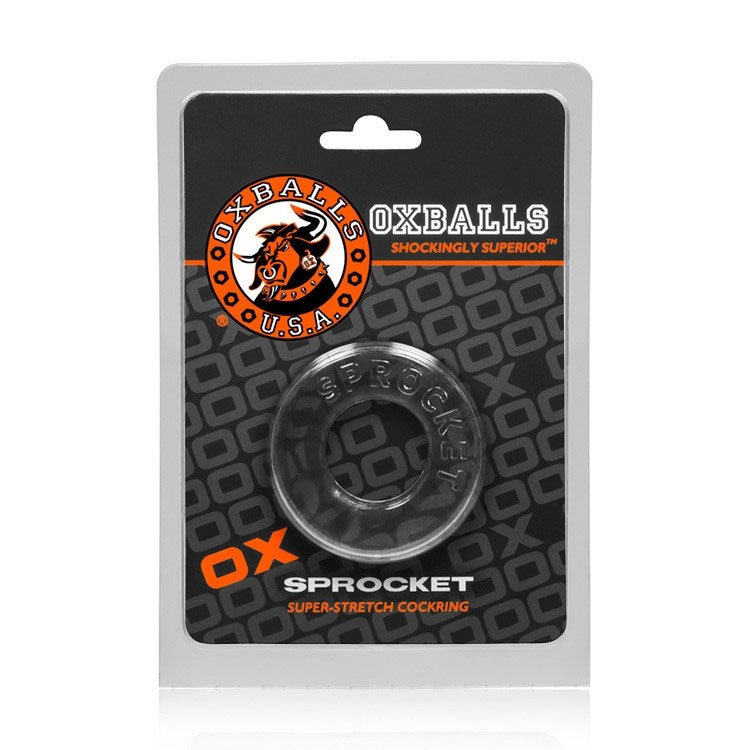 Oxballs Sprocket Cockring - Clear - Stretchy and Comfortable Fit