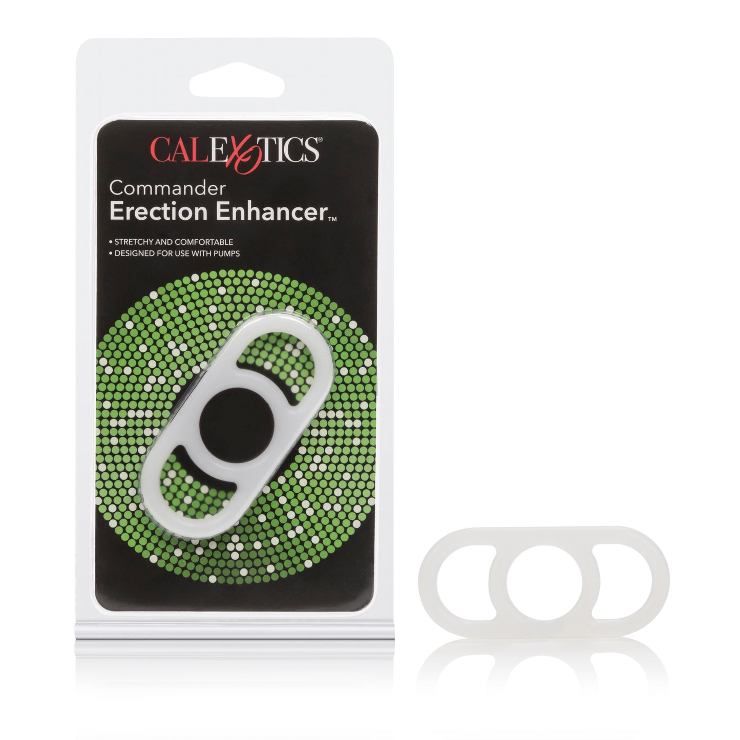 CalExotics Commander Erect Enhancer - Stretchy Erection Ring - White