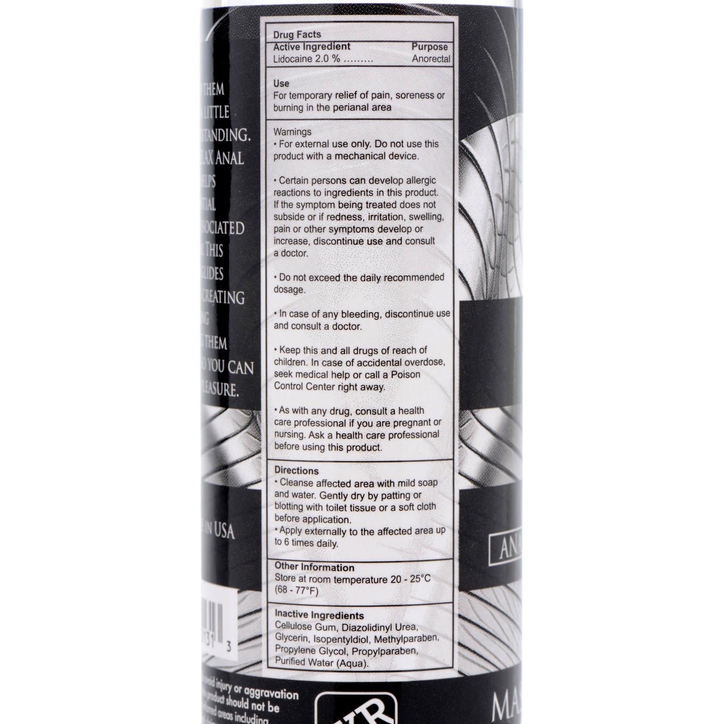 Ass Relax Anal Desensitizer with Lidocaine – 4.25 Fl. Oz.