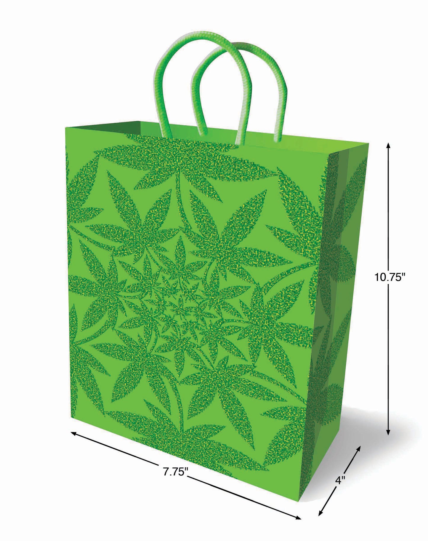 Little Genie Glitter Ganja Gift Bag - Green - High-Quality Card Stock