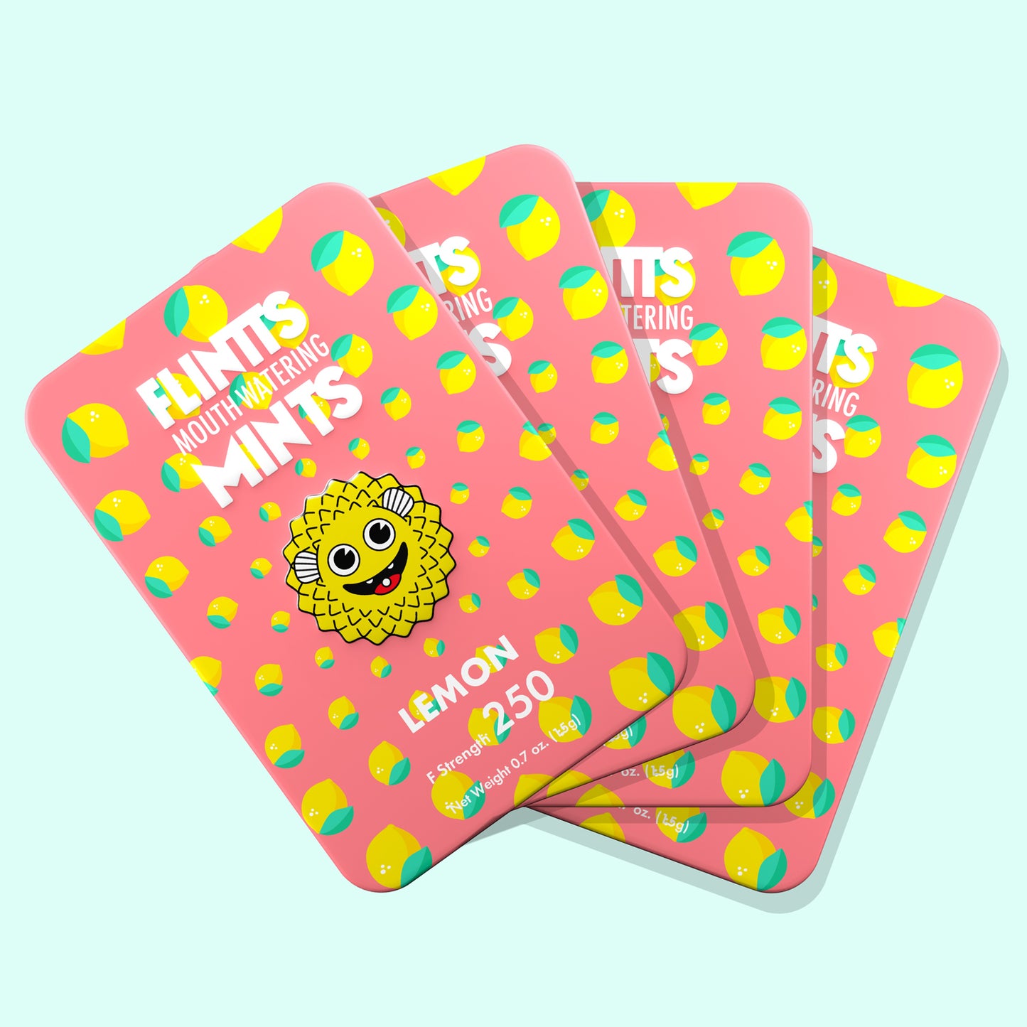 Flintts Mouth Watering Mints - Lemon Flavor - 250 Count