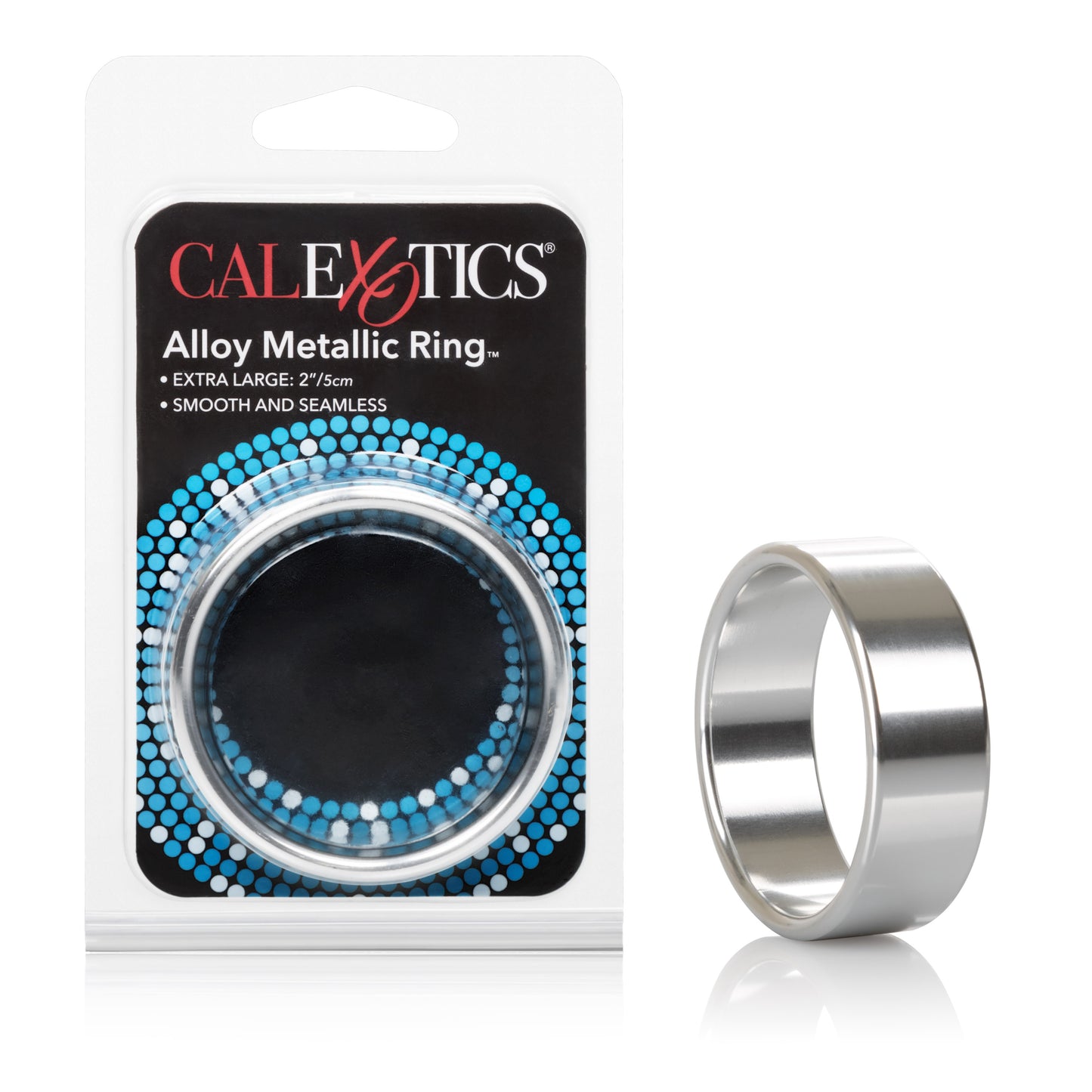 CalExotics Alloy Metallic Extra Large Enhancement Rings – Silver