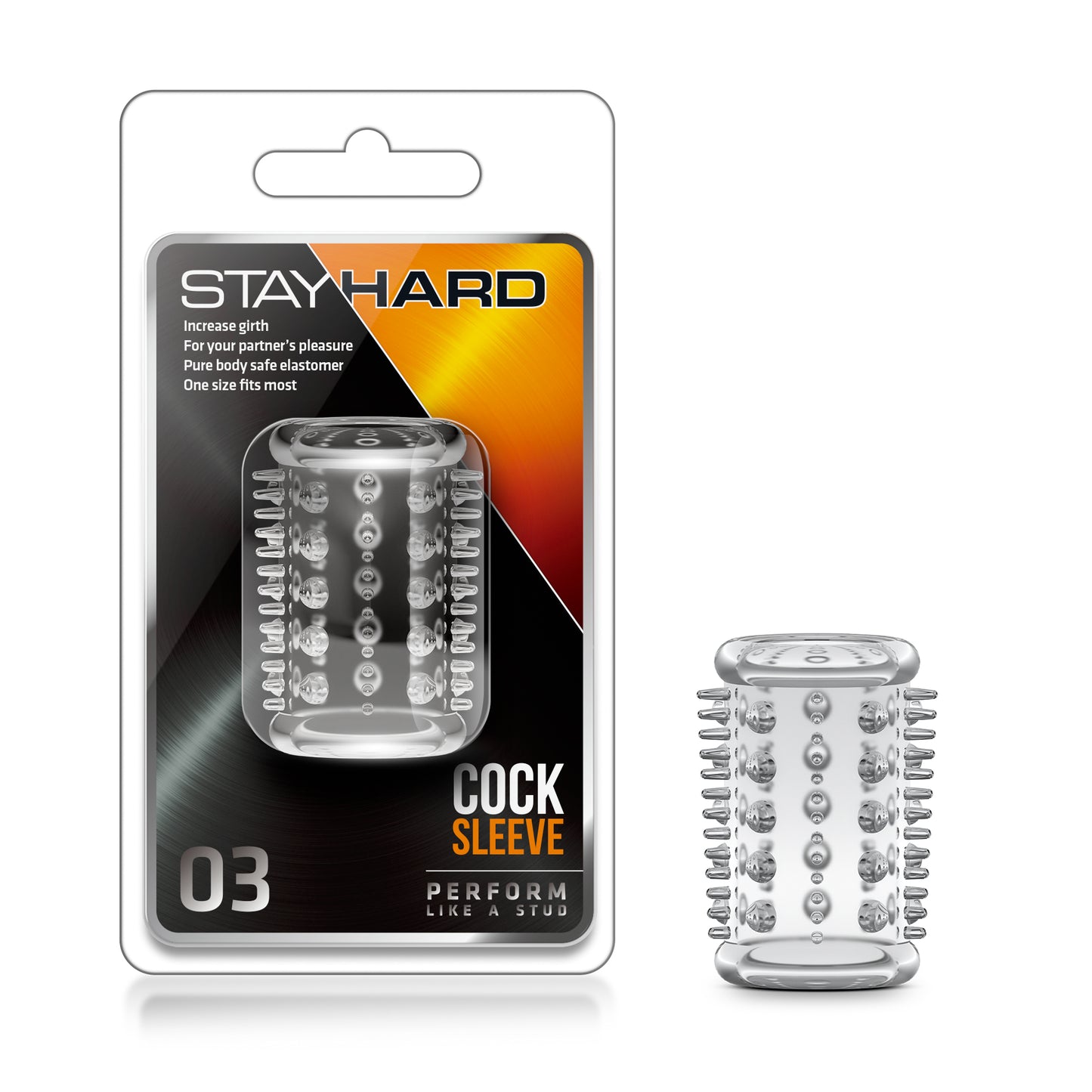 Blush Stay Hard Cock Sleeve 03 – Clear Enhancement Sleeve