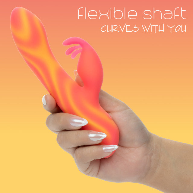 CalExotics Endless Summer Moonlight Magic Dual-Motor Rabbit Vibrator, Rechargeable, Orange