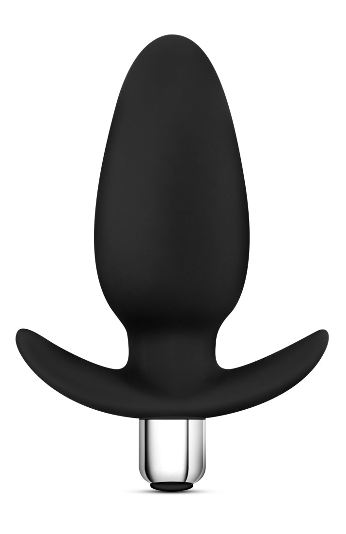 Blush Luxe Little Thumper Anal Plug with Vibrating Bullet - Black