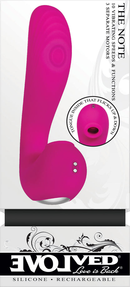 Evolved Novelties The Note Musical Note-Shaped Vibe with G-Spot and Clitoral Stimulation – Pink