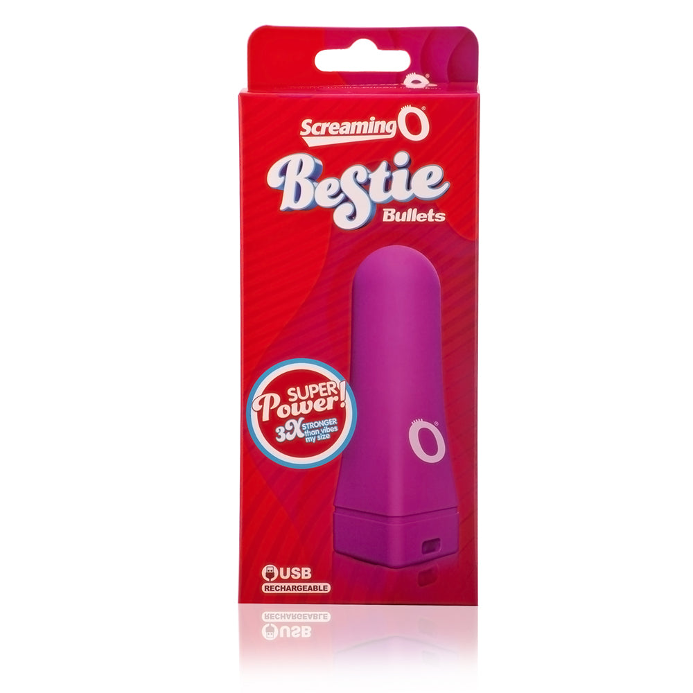 Screaming O Charged Bestie Bullet Vibrator – Purple – Multi-Function