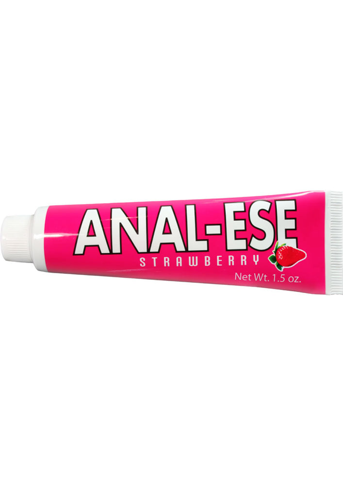 Anal-Ese Cream Strawberry Flavor – Anal Lubricant 1.5 Oz