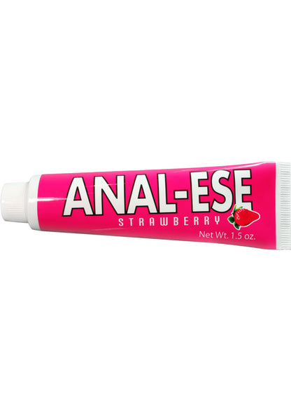 Anal-Ese Cream Strawberry Flavor – Anal Lubricant 1.5 Oz