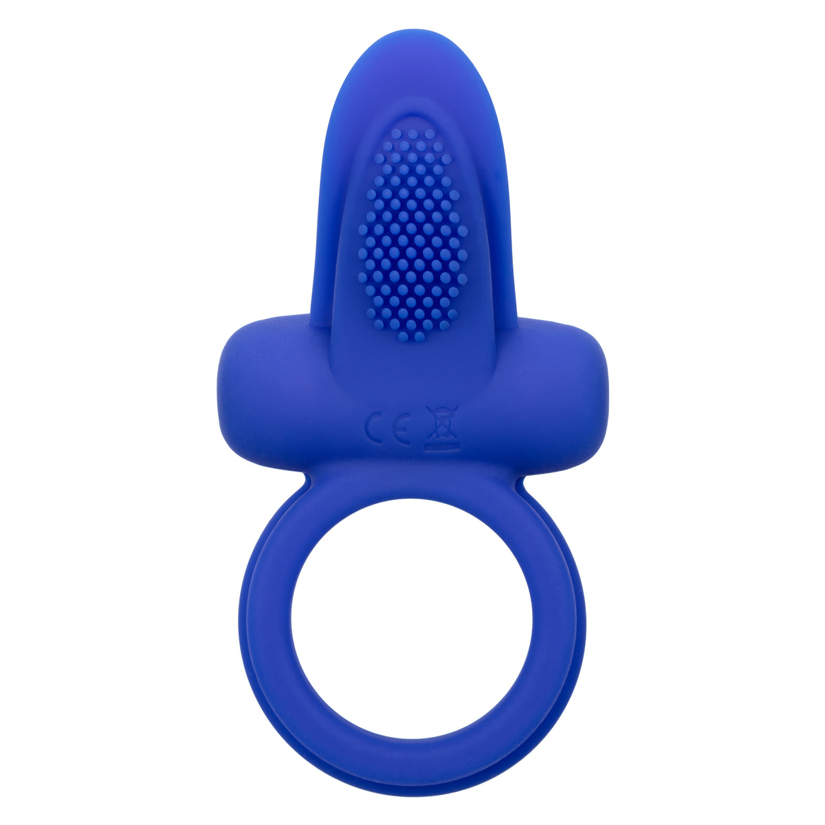CalExotics Silicone Rechargeable Dual Pleaser Enhancer - Blue - 7 Functions