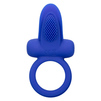 CalExotics Silicone Rechargeable Dual Pleaser Enhancer - Blue - 7 Functions